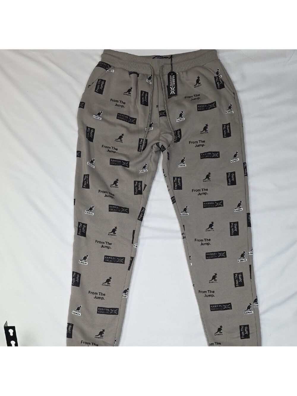 Kangol Gray Graphic Joggers Large